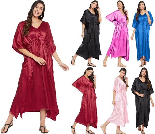 Women satin maxi kaftan - women's,