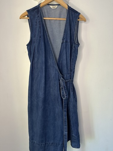 Toast denim pinafore dark wash - denim,