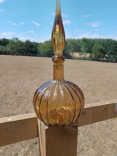 Empoli amber glass genie - amber,