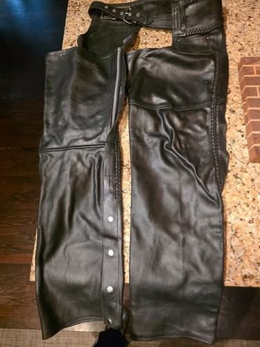 Black leather motorcycle - leather,
