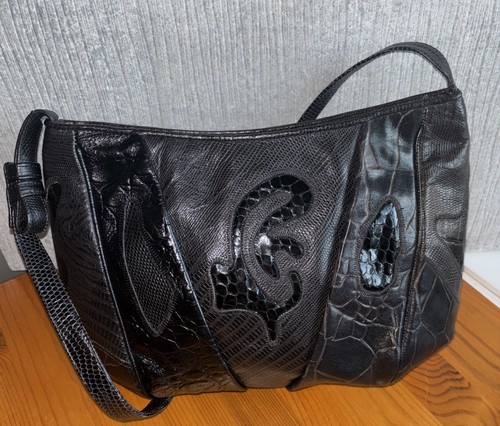 Ladies patchwork reptile croc - patchwork,