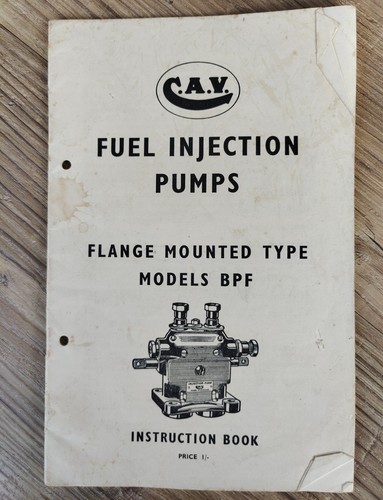 Cav instruction manual fuel - cav,