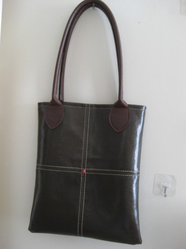 Faux leather tote bag