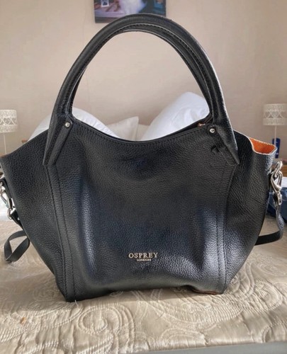 Osprey black leather handbag