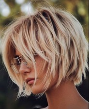 Short  Creamy Sandy Blonde