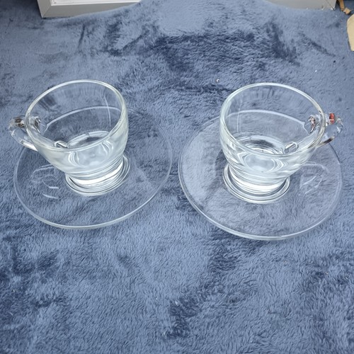 Italian glass espresso - italian, pair
