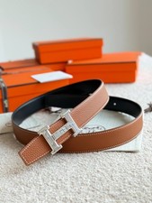 Hermes H Belt Black Brown