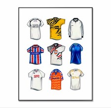 Swansea City Football Shirt Poster, Swansea Football Poster, Swansea Kit Print 