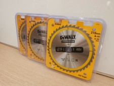 DeWALT DT1953 (DT1155) 216MM X 30MM BORE 40T TCT MITRE SAW BLADES x 3