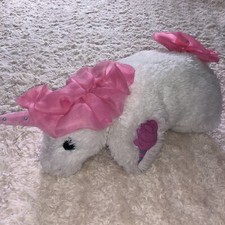 Pillow Pets Purple White And Pink Unicorn Pillow Plush Stuffed Animal Soft Toy