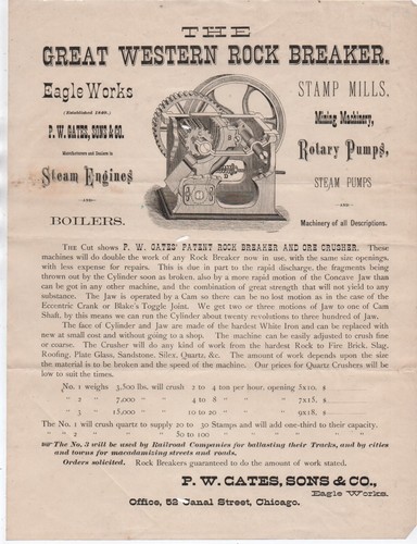 1880s mining advertising flier - mining,