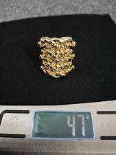 9ct Gold plated 5 Row Keepers Ring Size W