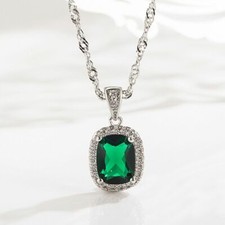 Crystal Square Pendant Chain