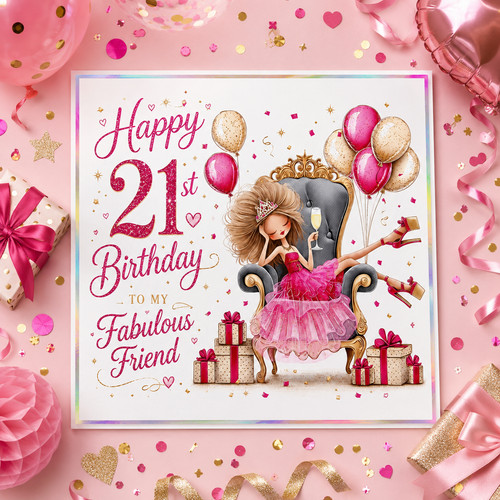 Personalised happy 21st - personalised,