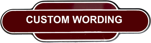 Railway totem printed sign - railway,