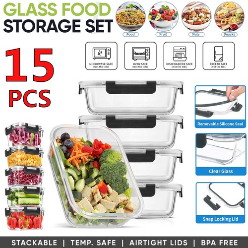Glass food containers with - glass,