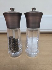 Pepper & Salt Mill Cole & Mason Exford Clear Antique Brass-PREOWNED