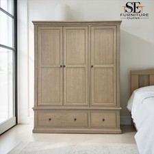 Weathered Oak Triple Wardrobe