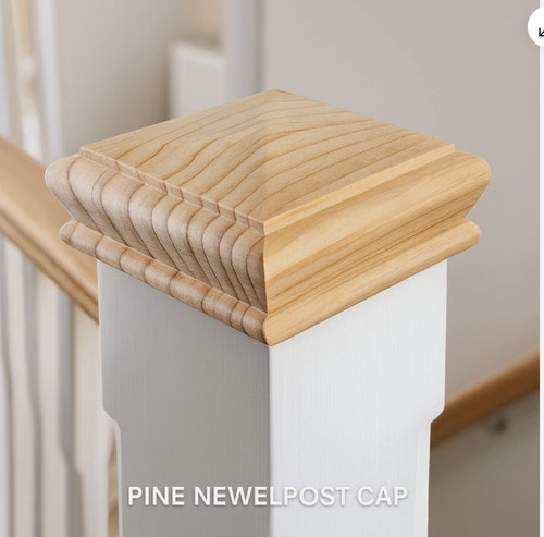 Pine pyramid newel caps - pyramid,