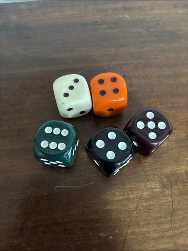 Vintage large plastic - plastic, dice