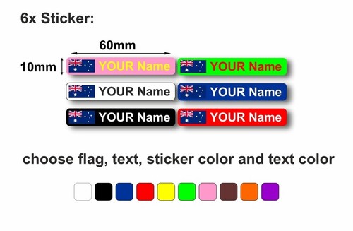 Sticker personalised bike - 6x,
