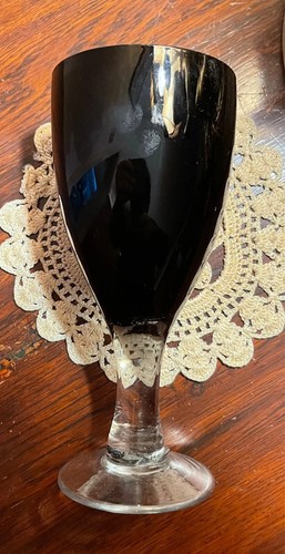 Gothic black clear stemmed - &,
