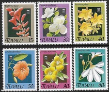Tuvalu 1990 set sg 584-9 MNH Flowers