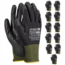 1,12 or 24 BLACK PU COATED