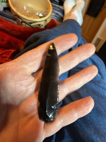 Hand knapped obsidian - hand-knapped,
