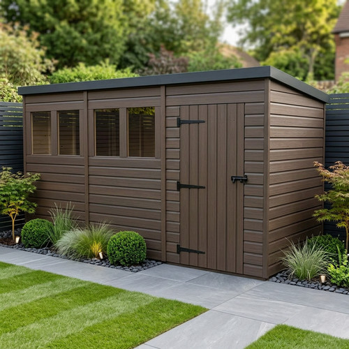 Composite pent shed single - composite,