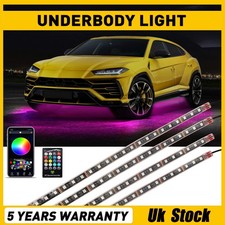 4Pcs RGB LED Under Car Tube