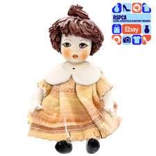 Zampiva Spaghetti Vintage Italian Porcelain Spaghetti Hair Girl Doll Figurine