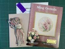 Serendipity Designs - Ming Orchids - Floral - Cross Stitch Kit - New - Vintage