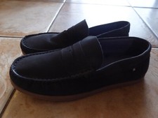 Boys NEXT Navy Leather Suede