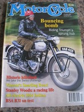 THE CLASSIC MOTORCYCLE OCT 1993 TRIUMPH SPRUNG HUB SWISS HILLCLIMB VINCENT STANL