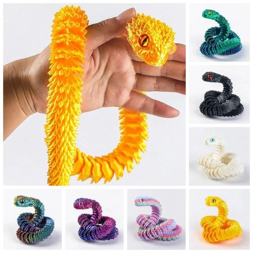 Printed snake articulated - 3d,