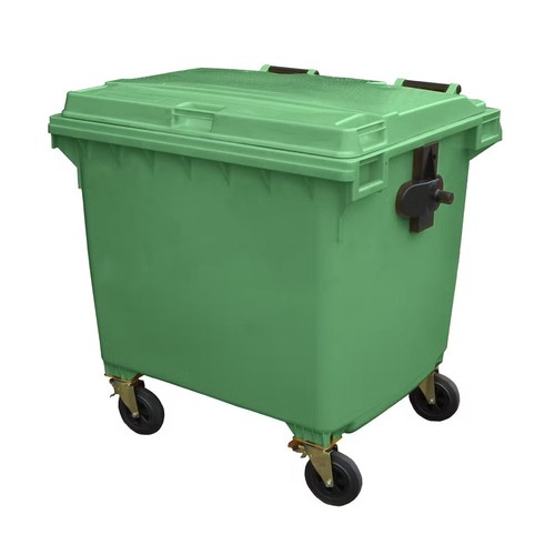 1100l green wheelie bin - bin, heavy