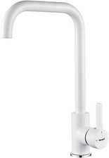 M22105W Kitchen Tap, Kitchen Taps Sink with High Spout, 360° Swivel Single Handl