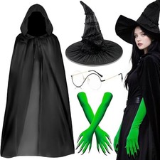 Wicked Witch Costume Accessories,Halloween Cosplay Dress Up Witch Fancy Dress UK