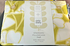 ORLA KIELY PILOWCASES BIRD BROCADE PRIMROSE BNIP