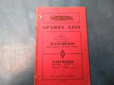 Matchless Spares List for 1951