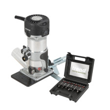 Trend T1ETS T1 Trim Router & 6 Piece Cutter Set - 240V / 710W - 1/4" Shank