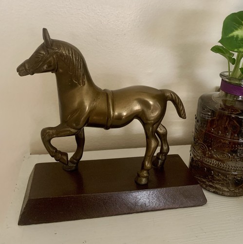 Vintage brass horse - vintage, figurine