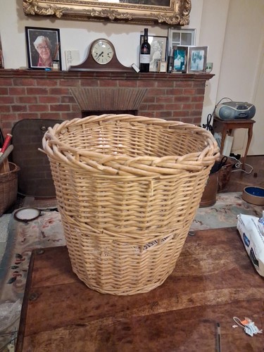 Vintage large wicker basket - vintage, 40