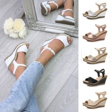 Womens ladies high heel buckle