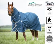50g COMBO TURNOUT HORSE RUG Shires Highlander Lite Weight Waterproof Full Neck