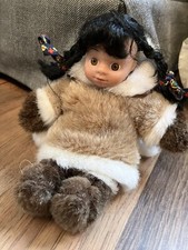 Arctic Circle Enterprises Alaska Anchorage  Eskimo Girl Doll Detailed Rare Plush