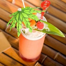 Cocktail Party Drinks Umbrellas Palm Tree Sticks Decorations Retro Kitsch 25