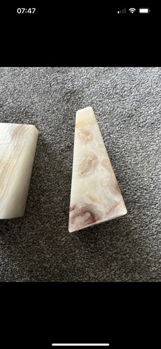 Vintage marble bookends - marble,