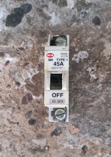 Mem 45a type mcb circuit - type, 1
